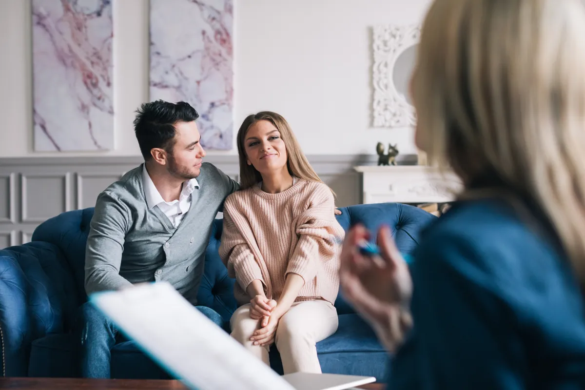 Engaged couple preparing for marriage through pre-marital counselling