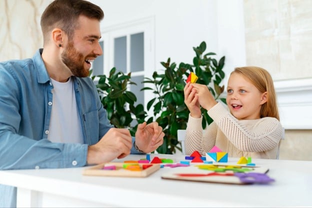 Child therapist working one-on-one with a young child in Vaughan
