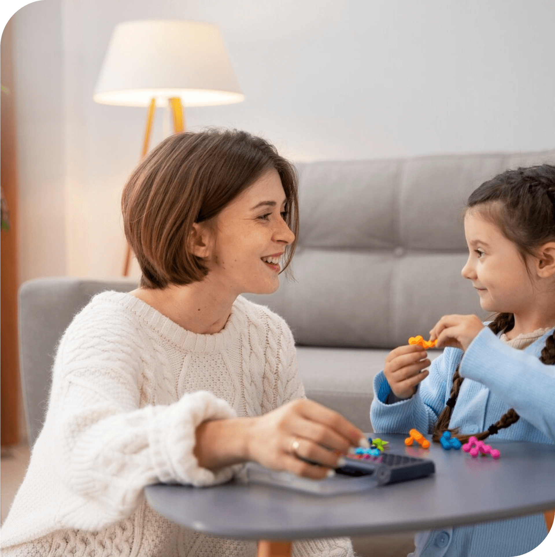 Mother and child engaging in Theraplay to build emotional security. Play therapy in Thornhill, Vaughan at Young Sprouts Therapy.
