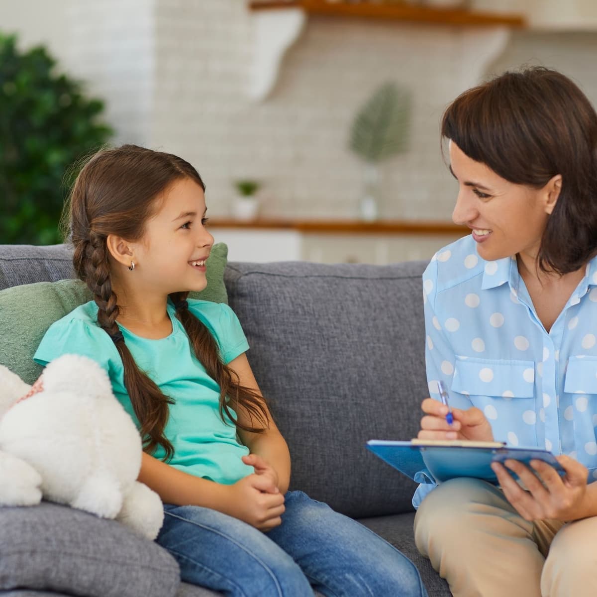 Child working on communication in therapy session at Young Sprouts Therapy