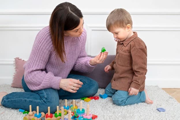 Child receiving occupational therapy at Young Sprouts Therapy