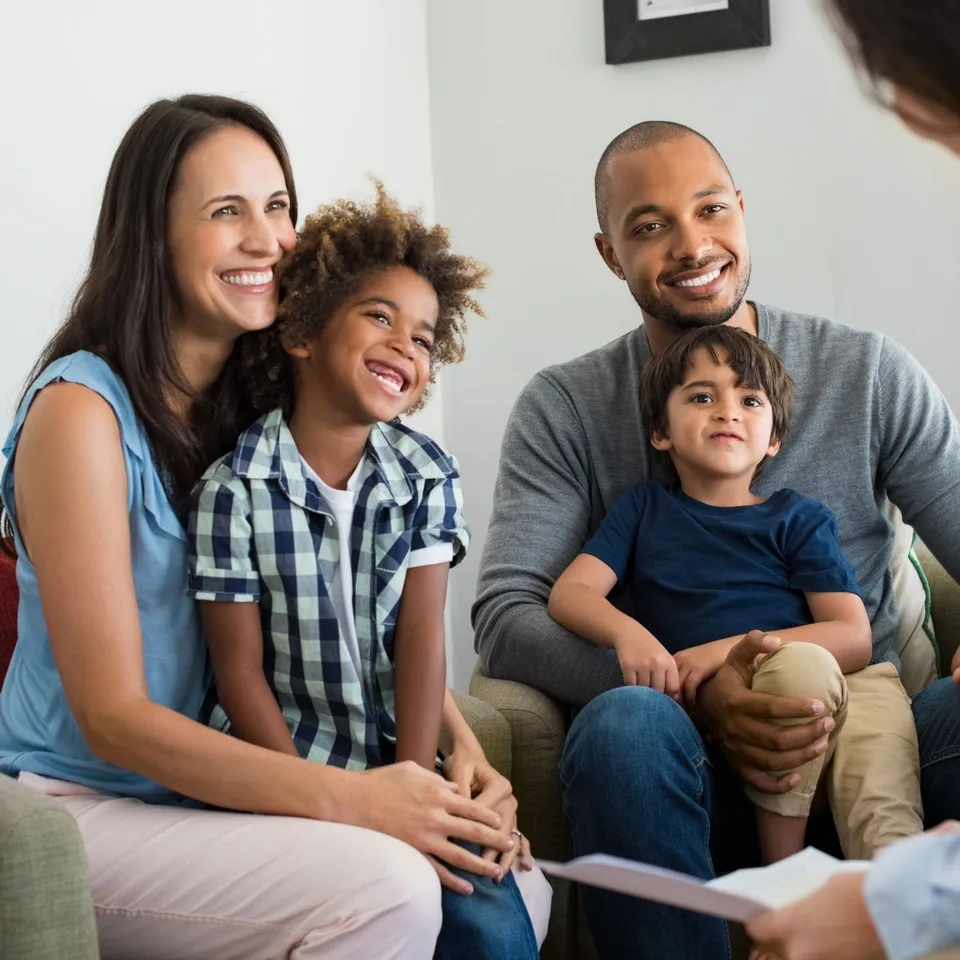 Family in parent support services session at Young Sprouts Therapy